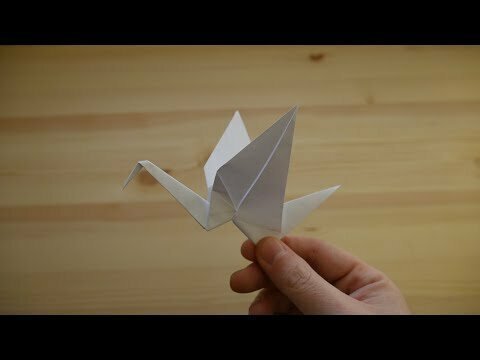 Оригами. Как сделать журавля из бумаги (видео урок) 