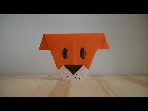 Оригами. Как сделать собаку из бумаги (видео урок) 